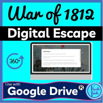 War of 1812 Digital Escape room for Educational Classroom
