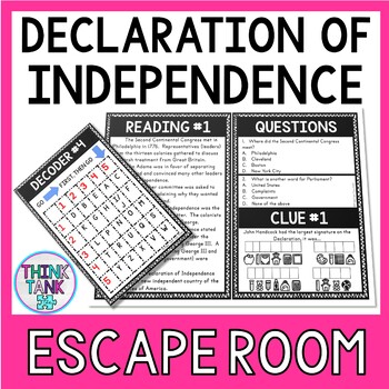 Declaration of Independence Escape Room Picture