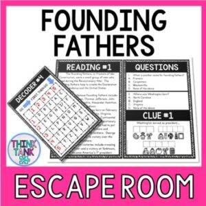 Founding Fathers Escape Room Activity Think Tank Teacher