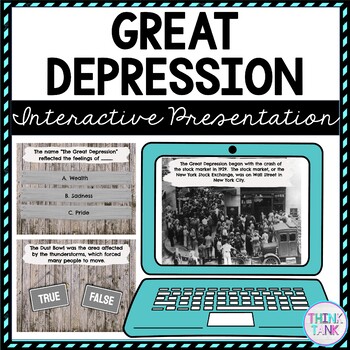 Great Depression Interactive Google Slides picture