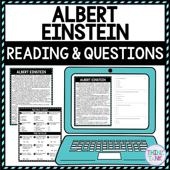Albert Einstein DIGITAL Reading Passage and Questions - Self Grading