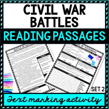 Civil War Battles Reading Passages