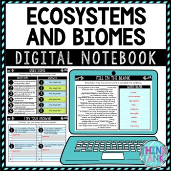 Ecosystems and Biomes DIGITAL Interactive Notebook | Choice Board