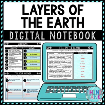Layers of the Earth DIGITAL Interactive Notebook | Choice Board