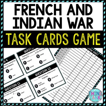 French and Indian War Task Cards Review Game