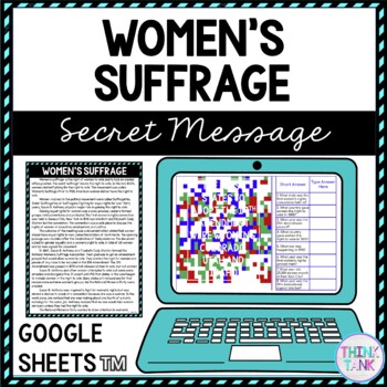 Women's Suffrage Secret Message Activity for Google Sheets™