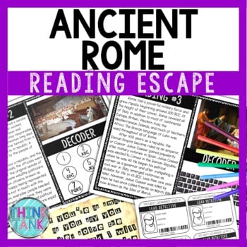 Ancient Rome Reading Comprehension and Puzzle Escape Room - Think Tank ...