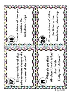 Civil War Battles Scavenger Hunt - Reading Comprehension Stations ...