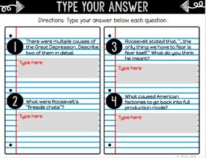 Great Depression DIGITAL Interactive Notebook