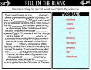 Ancient Egypt DIGITAL Interactive Notebook | Choice Board | King Tut