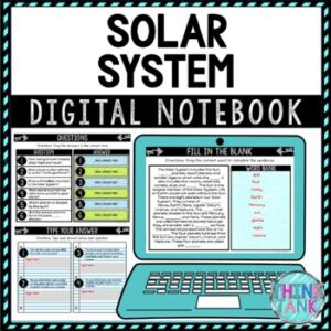 Solar System DIGITAL Interactive Notebook | Choice Board