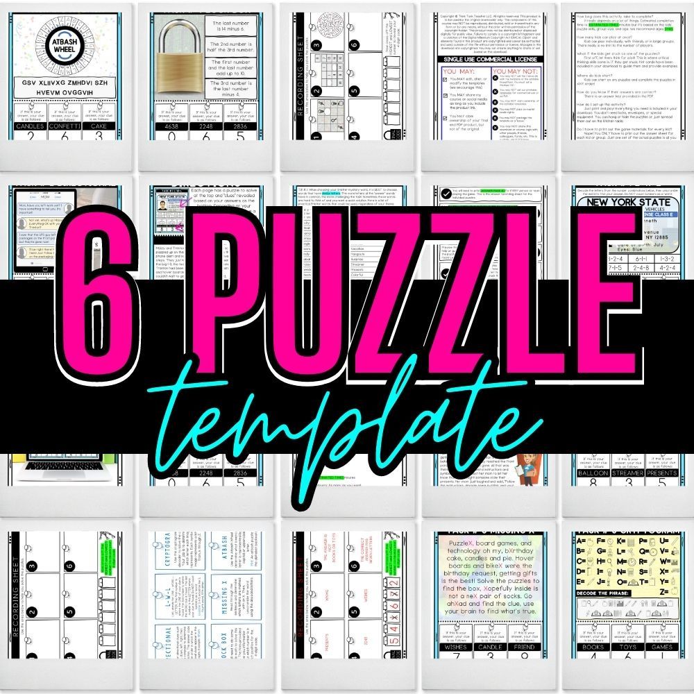 Learn to create printable escape rooms to sell online and earn passive income with done for you puzzle templates.