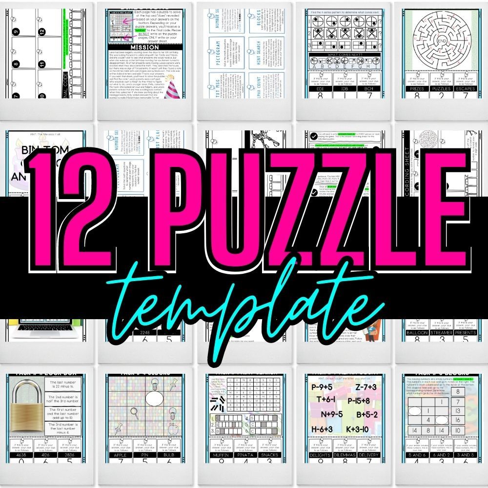 Learn to create printable escape rooms to sell online and earn passive income with done for you puzzle templates.