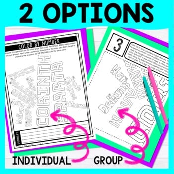 Peloponnesian Wars Color by Number - Close Reading & Text Marking ...