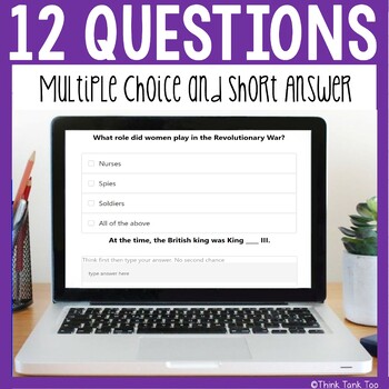 Women of the Revolutionary War DIGITAL 360 Escape Room - Think Tank Teacher