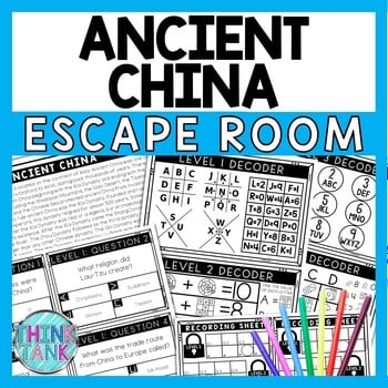 Ancient China Escape Room - Task Cards - Reading Comprehension - Think ...