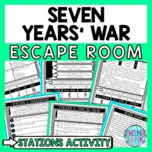 Seven Years' War Escape Room Stations - Reading Comprehension Activity ...