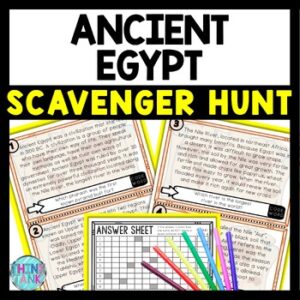 Ancient Egypt Scavenger Hunt Reading Comprehension Activity - Think ...