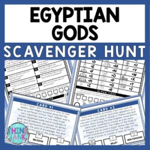 Egyptian Gods Scavenger Hunt - Reading Comprehension Activity - Ancient ...